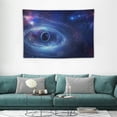 thumbnail image 2 of PRATYUS  Galaxy Tapestry Blue Starry Sky Tapestry Universe Space Tapestry Wall Hanging Psychedelic Tapestry Mysterious Nebula Stars Wall Tapestry for Beding Living Room Dorm 60x40 Inch 60x40in, 2 of 7