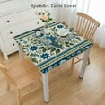 thumbnail image 2 of nygtbtfer  Rectangle Fabric Tablecloth, Blue Lemon Garden, Indoor Outdoor Stain Resistant Fabric Table Cloth, Mediterranean Orchard, 2 of 7