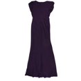 thumbnail image 2 of Ralph Lauren Womens Flutter-Sleeve Gown Maxi Ruffled Wrap Dress purple 2, 2 of 2
