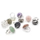 thumbnail image 4 of Granjero Gordo Anillo natural hecho a mano, anillo de árbol de la vida de piedra natural de forma ovalada, anillo de apertura ajustable (color proteína), 4 of 5