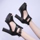 thumbnail image 5 of Amzcrzy Zapatos de mujer,Zapatos de mujer,Zapatillas de mujer, Sandalias de tacón alto grueso con punta abierta y hebilla de metal para mujer, de 10 cm, en color liso. Sandalias Mujer Zapatillas De C, 5 of 9
