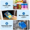 thumbnail image 6 of Bento Lunch Box, 6 Compartments BPA Free Bento, Lunch Containers, Dishwasher Safe,Snack Lunch Box, Ideal Portion Sizes on-the-Go Meal(Blue), 6 of 7