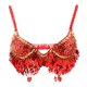 thumbnail image 2 of Conjunto de danza del vientre para mujer: sujetador halter con tirantes ajustables y top con flecos. 36/80, 2 of 9