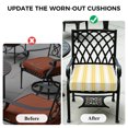 thumbnail image 5 of Outdoor Patio Cushion Covers 4 Pack Yellow Striped Patio Chair Cushion Covers with Ties and Zipper Vertical Stripe Modern Minimalist Waterproof Outdoor Seat Cushion Covers for Patio Furniture 22"x22", 5 of 9