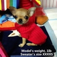 thumbnail image 3 of Knit Dog Sweater, Soft, Chihuahua, Dog Apparel, Blue, XXXXS, 3 of 11