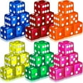 thumbnail image 1 of LEEYNEER 36 Piece 19 mm Casino Style Craps Dice Sets Acrylic and Translucent D6 Dice  Square W/Rounded Edge for Casino  Craps  Table Games and Board Games(Fresh Color), 1 of 6