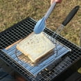 thumbnail image 3 of Sunjoy Tech Stainless Steel Grilling Pan Rectangle Heat Resistant Food Grade Outdoor Camping BBQ Flat Griddle Plate Tray Barbecue Supplies, 3 of 7