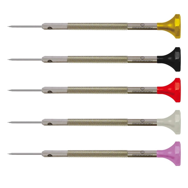 Destornillador Bergeon 30081-P05, acero inoxidable, surtido, 5 unidades