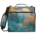 thumbnail image 2 of Zipper Binder with Shoulder Strap 2 inch 3 Ring Waterproof File Folder Organizer Bag 500 Sheet Mystical Forest, 2 of 8