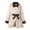 Beige, variant on Gyujnb Girls Winter Jacket, Elegant Girls Cropped Coat with Contrast Trim for Autumn Winter Long Sleeve Double Jacket Outerwear for Girls,Size:10-11 Years
