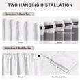 thumbnail image 7 of KoshiMe Faux Linen 100% Blackout Curtains for Living Room Bedroom,90 Inch Long Thermal Insulated Back Tab Window Curtains,BrightWhite, 7 of 7