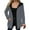 Grey, variant on Bibifish Womens Jackets Stylish Hooded Zip Up Drawstring Jackets With Color Design Lightweight Long Sleeve Streetwear Ladies Outerwear Tops