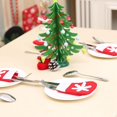 thumbnail image 4 of Otra decoración navideña: juego de 8 cubiertos navideños para mesa y cena, cubiertos, cuchillos, tenedores, calcetines, bolsas navideñas, decoración para el hogar, comedor, 4 of 4