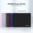 thumbnail image 4 of TECKNET BASICS Mouse Pad with Anti-fray Stitching, Waterproof Non-Slip Base, Stitched Edges Gaming Mouse Mat for Laptop, Compatible with Laser/Optical Mice -- Grey, 4 of 7