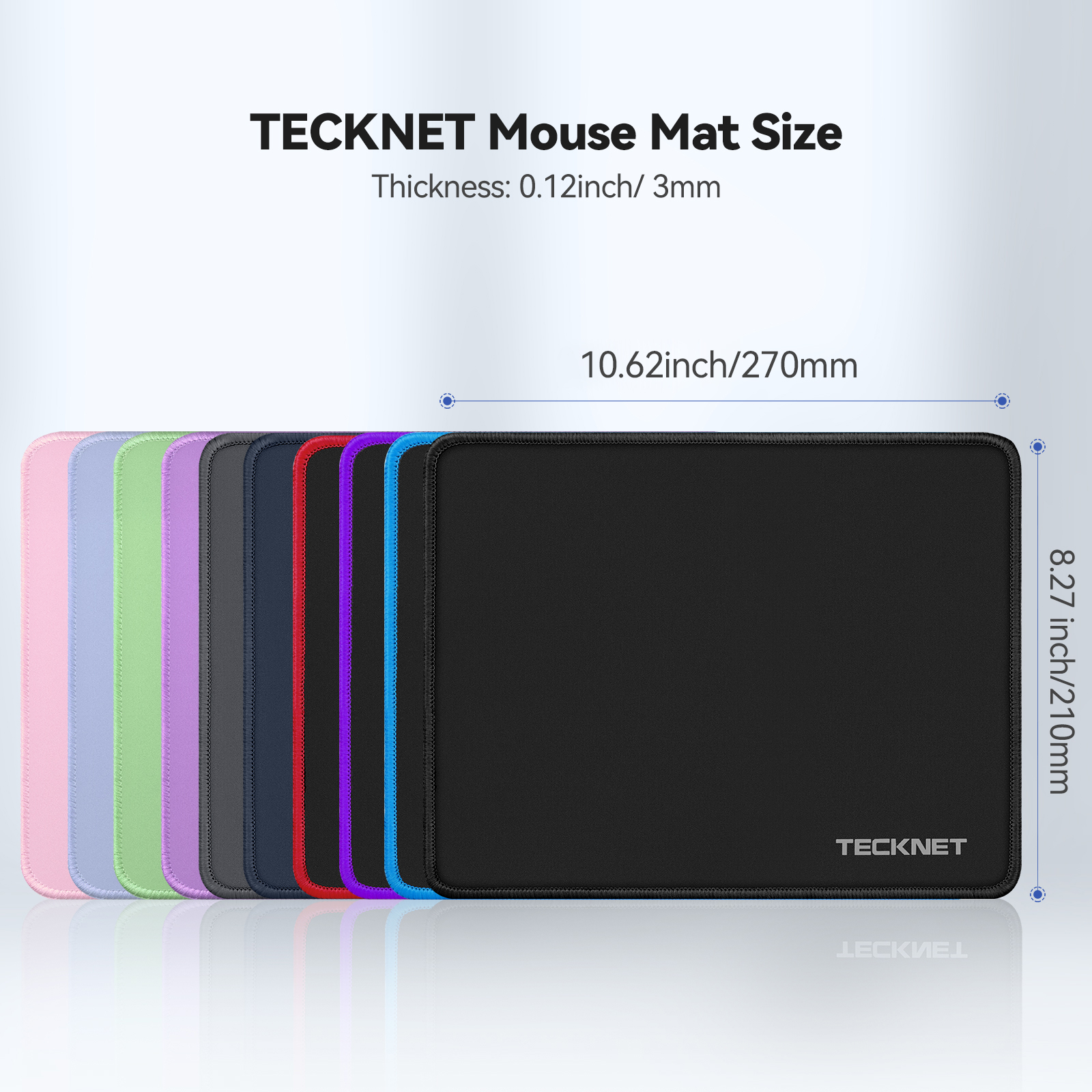 Tecknet Mouse Pad with Stitched Edges Grey photo 3
