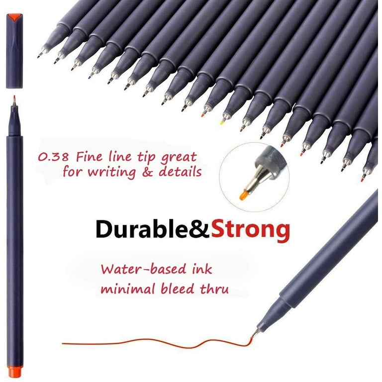 Cheap 0.38MM 24 Vibrant Colors Set Fineliner Pen Fine Line Point Colored  Writing Drawing Markers Pens
