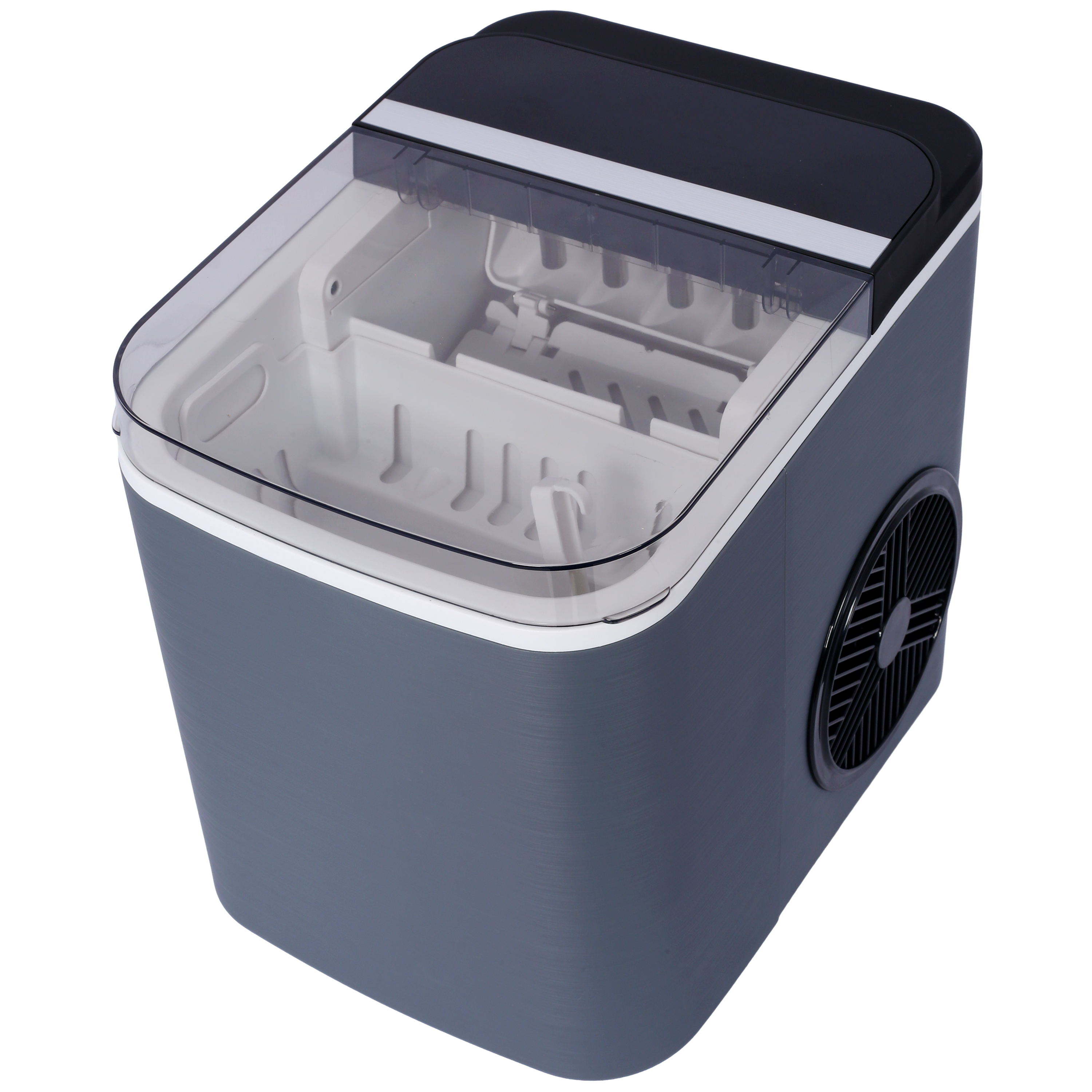 Ice Maker Countertop, Portable Ice Machine, Self-Cleaning Ice Makers with Basket and Scoop, 9 Cubes in 6 Mins, 26 lbs per Day, Ideal for Home, Kitchen,