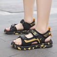 thumbnail image 6 of TOWED22 Boys Sports Sandals Summer Kids Open Toe Outdoor Sandals Athletic Water Shoes Pool Beach Sandal(Gold,34), 6 of 9