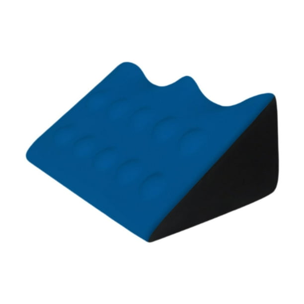 Almohada de cuña para cama, masajeador para dormitorio, reposapiernas, cojín para la espalda, almohada elevadora para piernas Azul profundo
