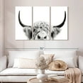 thumbnail image 2 of Elephant Stock Peeking Cow Bw Wall Art - Horizontal Multi Panel Canvas - Living Room Wall Decor - Animal Multi Panel - White And Gray Decor By Sisi And Seb - 50" x 32", 2 of 8