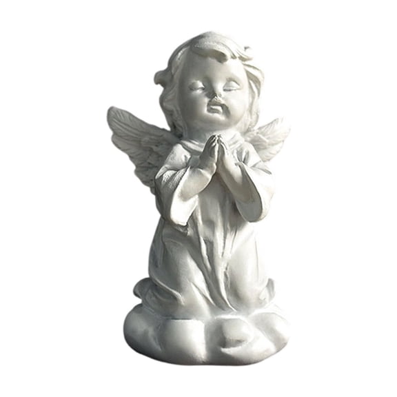 Angels Resin Statue Figurine,Adorable Angel Sculpture Memorial Statue for Coffee Table, Book Shelf Decor Accents