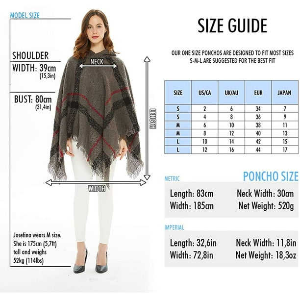 Poncho hot sale sweater plaid