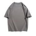 thumbnail image 5 of cfhntfmh Men's Summer Cotton T-Shirts Oversized Unisex Vintage Baggy Tee Short Sleeve Loose Solid Color Casual Tops, 5 of 5