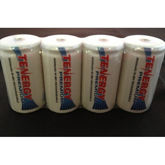 Tenergy Premium C NiMH 5000mAh mAh Rechargeable Batteries - 4 Pack