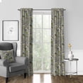 thumbnail image 2 of Athena Linen Heather Gray Pole Top Drapery Panel - Pair 50"x96", 2 of 5