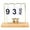 Wood Color, variant on Yajisi Bear Wooden Metal Flip Calendar Daily Reusable Perpetual Desktop Flip Calendar for Office Dormitory White Swing (9.84 inches / 25.0 cm)
