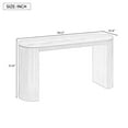 thumbnail image 7 of EUROCO 59.2" Long Curved Console Table with Vertical Stripe , Narrow Sofa Table Behind The Couch, Wooden Rectangular Entryway Table for Entrance, Hallway, Living Room, Black, 7 of 7