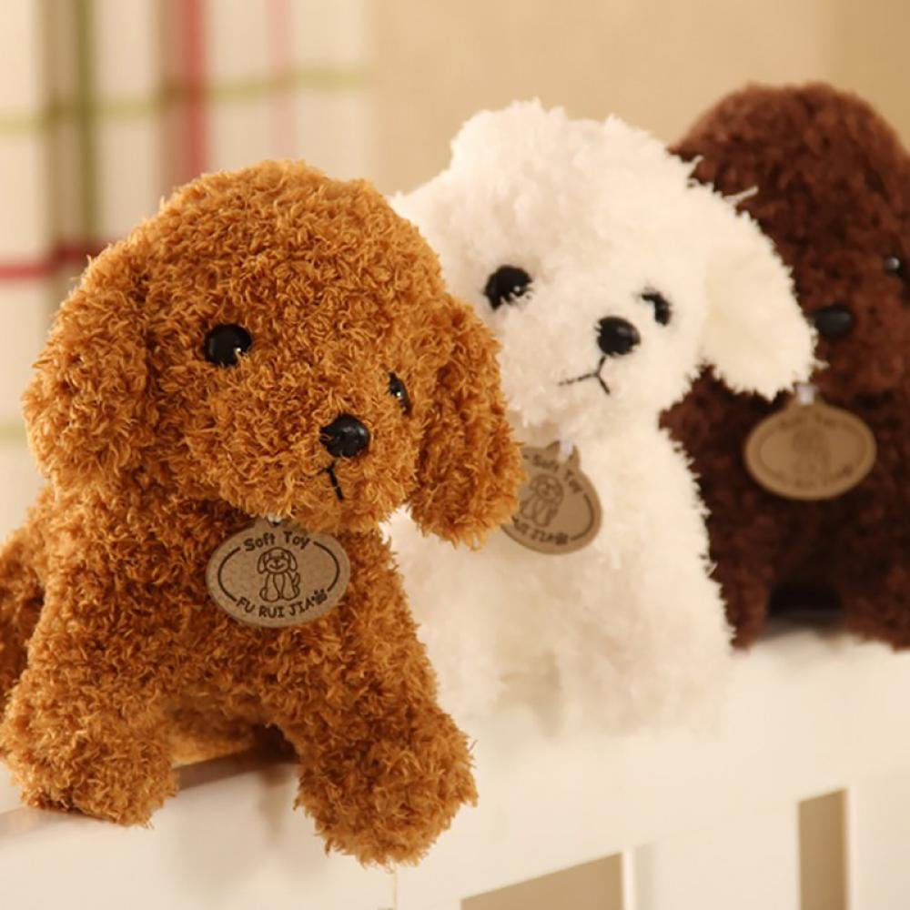 18 25cm Plush Stuffed Animal Puppy Dog Adorable Goldendoodle for Gifts Emotional Support Toy Golden Brown Poodle Ultra Soft Realistic Walmart