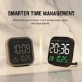 thumbnail image 6 of Digital Wall Clock Large Display 2026 | LED Alarm Clock with Remote, Temperature, Calendar Day, Dimmable Brightness, Timer | Battery Operated for Wall or Desk | Modern Home Bedroom Office, 6 of 9