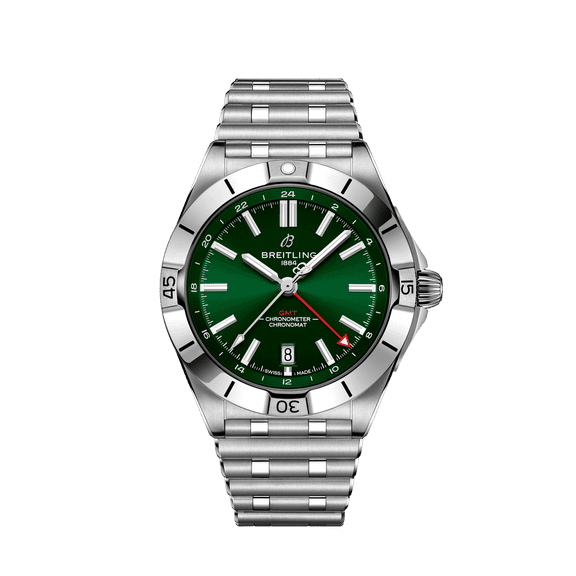 Breitling Chronomat Automatic GMT 40 Green Dial Steel Men's Watch A32398101L1A1
