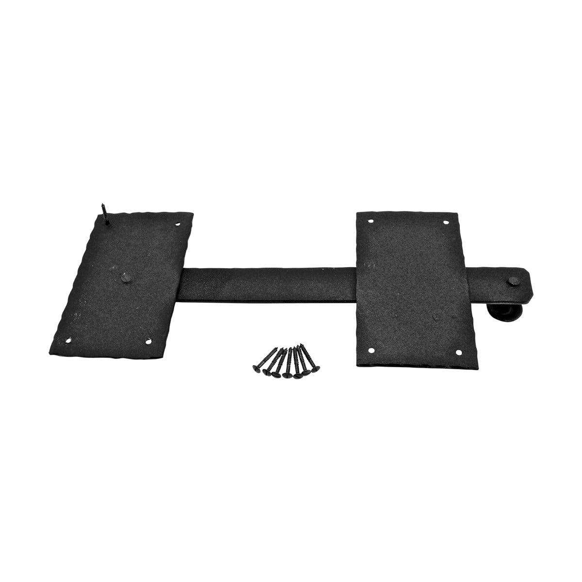 Renovators Supply Manufacturing Black Wrought Iron Gate Flip Latch 12" Large Antique Two Sided Flip Locks Rust Resistant Powder Coated Barn Door and Fence Gate Latches with Hardware Pack of 3