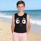 thumbnail image 4 of Niños Pequeños Camisola sin Mangas Suave Gradiente Impresión Moda Lindo Fondo para Niños Ocio, 4 of 6