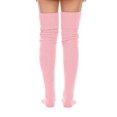 thumbnail image 3 of LAVA Women's Cable Knitted Thigh High Socks Over the Knee High Boot Socks Extra Long Winter Leg Warmers Pink, 3 of 8