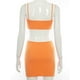 thumbnail image 4 of TRKIYQC Vestido de tirantes de color sólido para mujer Falda adelgazante de cintura hueca de cuello bajo para ropa de verano TRKIYQC moderno, 4 of 7