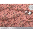 thumbnail image 3 of Soimoi Orange Modal Satin Fabric Floral & Paisley Print Sewing Fabric Yard 42 Inch Wide, 3 of 3