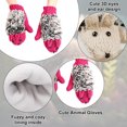 thumbnail image 3 of Double Layer Winter Thicken Warm Knit Mittens Cartoon Hedgehog Gloves, 3 of 5
