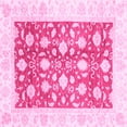 thumbnail image 1 of Ahgly Company Indoor Square Oriental Pink Traditional Area Rugs, 3' Square, 1 of 4