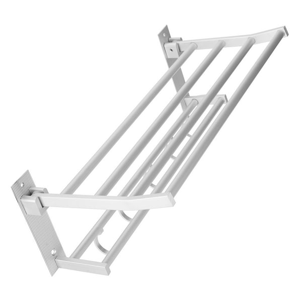 Toallero De 40 Cm, Estante De Ducha Plegable De Aluminio, Toallero De Con 5 Ganchos, Color Plateado