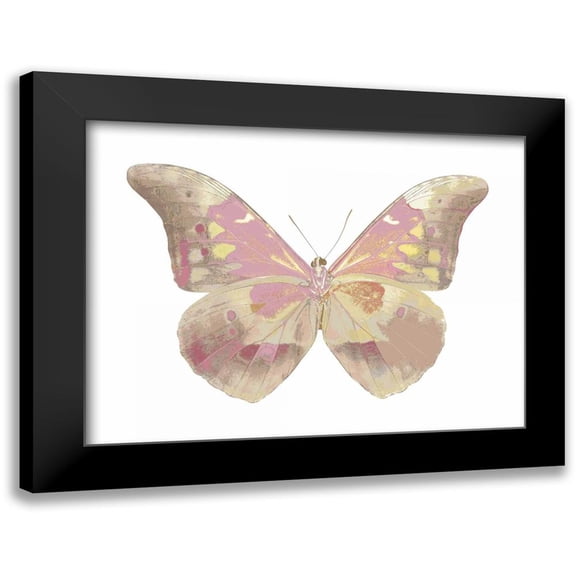 Bosco, Julia 14x12 Black Modern Framed Museum Art Print Titled - Butterfly in Teal I