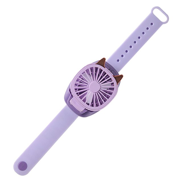 Creative Lightable Watch Fan Cute Usb Rechargeable Watch Fans 3 Adjustable Speed Portable Wristband Fan With In Colorful Led Light Fans For Travel