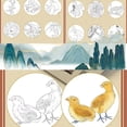 thumbnail image 5 of Chinese Painting White Drawing Copying Album, Chinese Calligraphy Paper Book, Beginner China Sketch Copybook, Traditional Flower & Bird Design, Drawing Practice Book Painting (People), 5 of 7