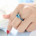thumbnail image 5 of Womens Alloy Ring With Black Diamond Gem Inlay Fashion Jewelry And Artificial Gemstone Inlay Individually Packed, 5 of 5