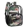 thumbnail image 2 of PVC Transparent Backpacks Clear Backpack for Travel and Outings Blossoming Lotus, 2 of 7