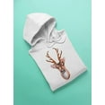 thumbnail image 3 of Watercolor Deer Head.  Hoodie Women -Image by Shutterstock, Female 5X-Large, 3 of 4