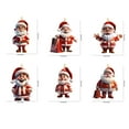 thumbnail image 3 of 6PCS Santa Claus Decorative Pendants, Plastic Hanging Ornaments for Car Rearview Mirror, Backpack, Christmas Tree & Holiday Decoration, 3 of 5