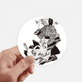 thumbnail image 1 of Japon Culture Traditionnelle Kimono Autocollant Rond Mur Valise Ordinateur Portable Étiquette Pare-Chocs, 1 of 1